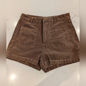 High-Rise Corduroy Shorts (size small)